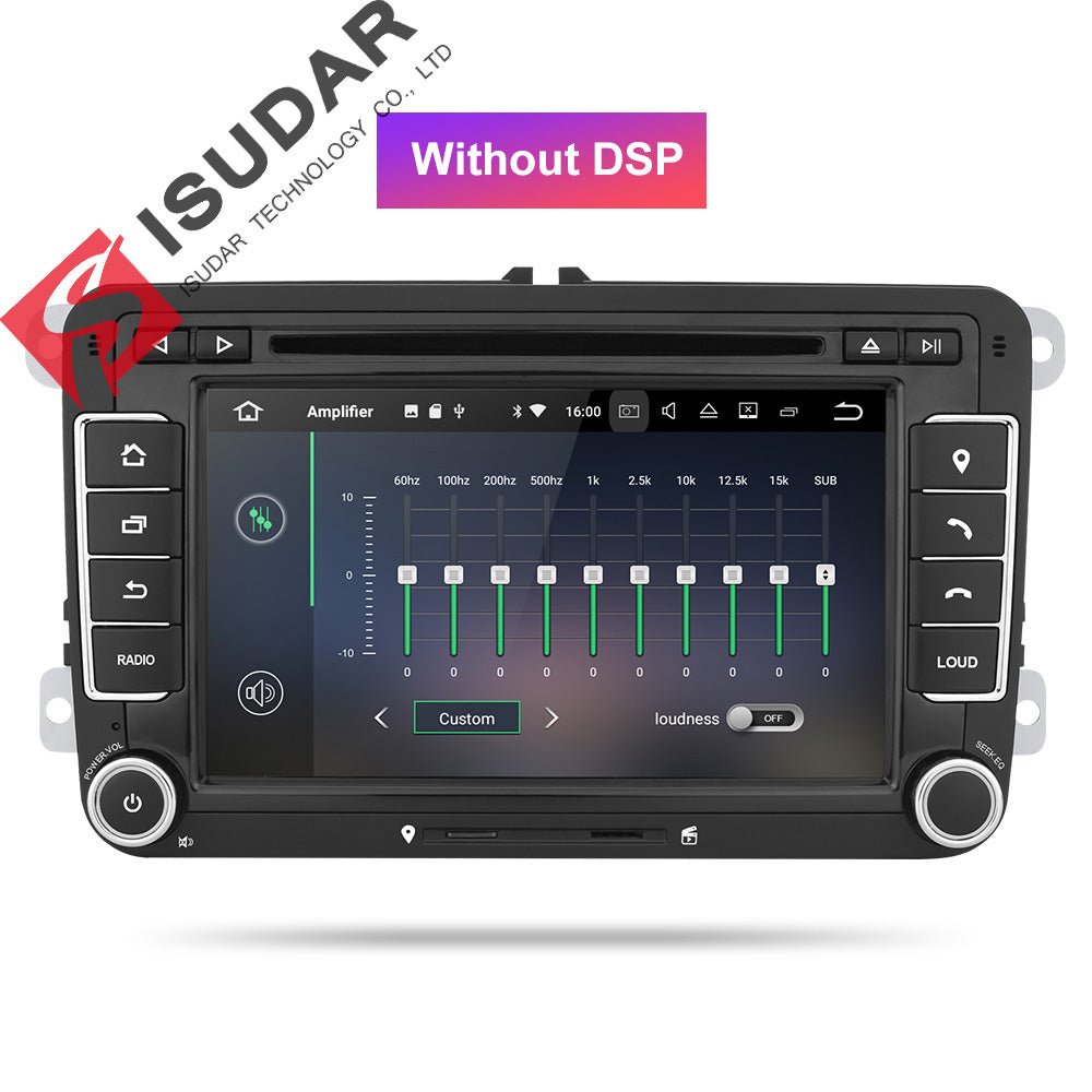 Isudar Car Multimedia Player Android 9 GPS 2 Din For VW/Golf/Tiguan/Skoda/Fabia/Rapid/Seat/Leon Canbus Automotivo DVD Radio DSP