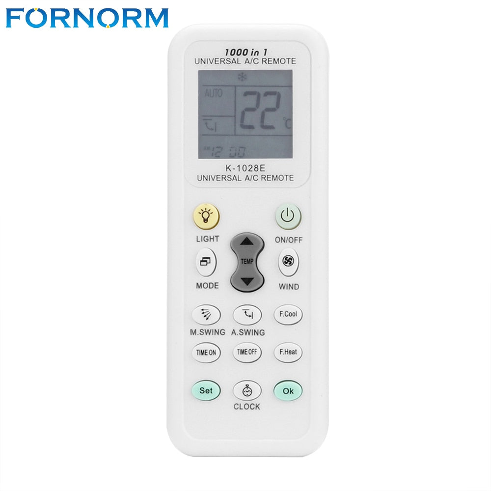 Fornorm Universal Wireless K-1028E 1000 in 1 AC Digital LCD Remote Control for Air Conditioner