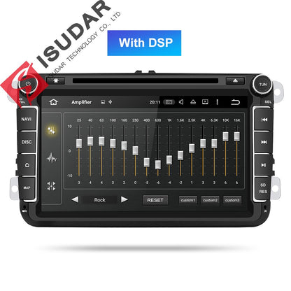 Isudar Car Multimedia player Android 9 GPS 2 Din Car Radio Audio Auto For VW/Volkswagen/POLO/PASSAT/Golf 8 Cores RAM 4G 64G DVR