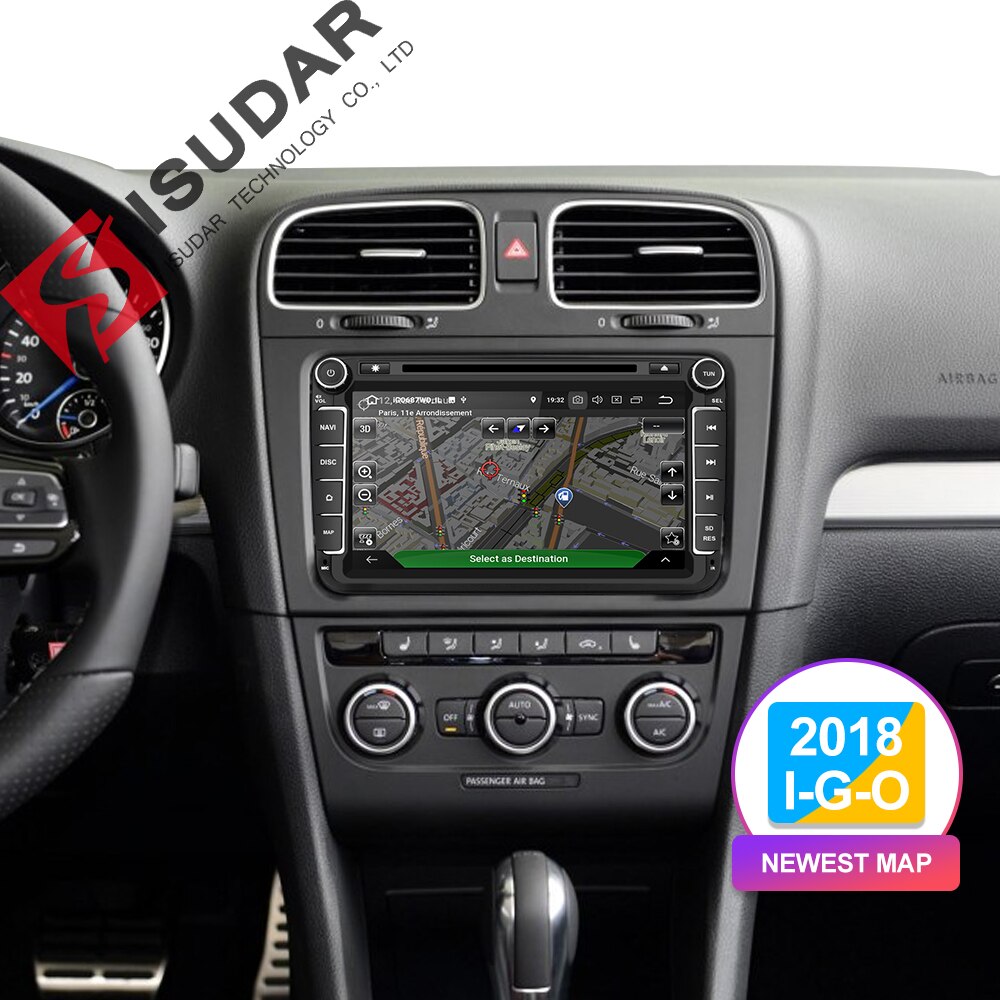 Isudar 2 Din Auto Radio Android 9 For VW/Golf/Tiguan/Skoda/Fabia/Rapid/Seat/Leon Car Multimedia Video Player GPS Navigation DVR