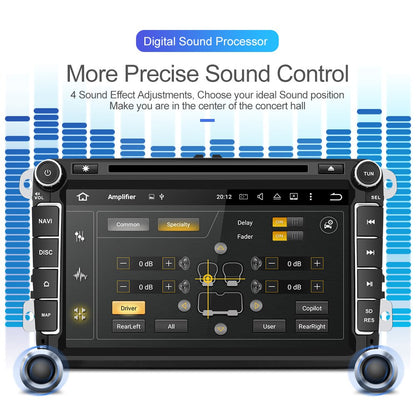 Isudar Car Multimedia player Android 9 GPS 2 Din Car Radio Audio Auto For VW/Volkswagen/POLO/PASSAT/Golf 8 Cores RAM 4G 64G DVR