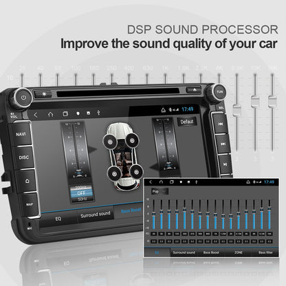 Isudar H53 2 Din 4G Android Car Radio Multimedia For VW/Volkswagen/POLO/Golf/Skoda/Seat/Leon/PASSAT B6 Auto GPS Camera USB DVR