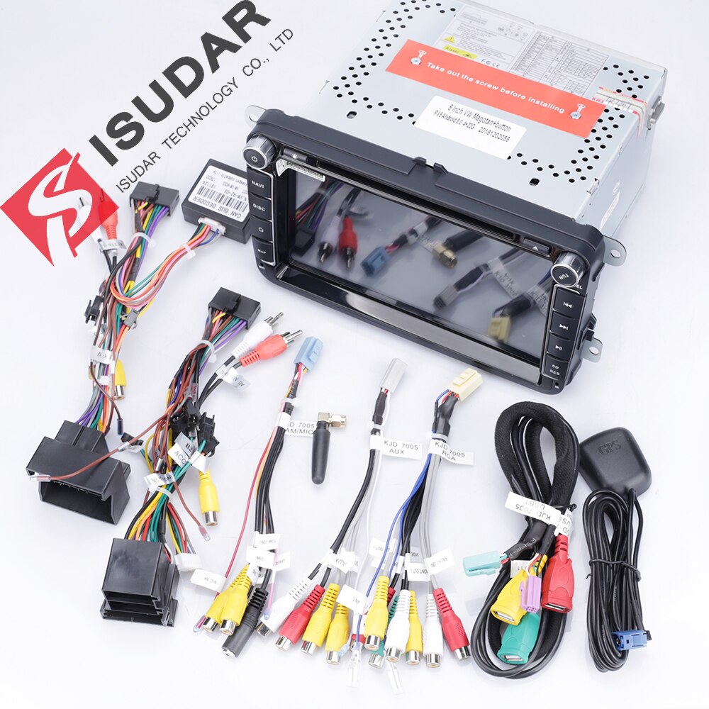 Isudar 2 Din Auto Radio Android 9 For VW/Golf/Tiguan/Skoda/Fabia/Rapid/Seat/Leon Car Multimedia Video Player GPS Navigation DVR