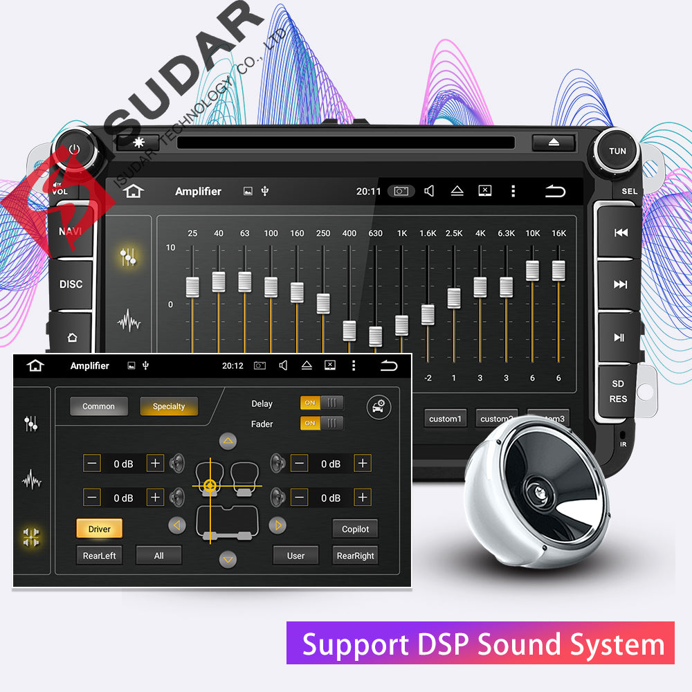 Isudar 2 Din Auto Radio Android 9 For VW/Golf/Tiguan/Skoda/Fabia/Rapid/Seat/Leon Car Multimedia Video Player GPS Navigation DVR