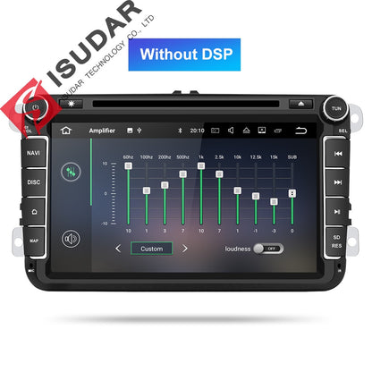 Isudar Car Multimedia player Android 9 GPS 2 Din Car Radio Audio Auto For VW/Volkswagen/POLO/PASSAT/Golf 8 Cores RAM 4G 64G DVR