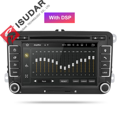 Isudar Car Multimedia Player Android 9 GPS 2 Din For VW/Golf/Tiguan/Skoda/Fabia/Rapid/Seat/Leon Canbus Automotivo DVD Radio DSP
