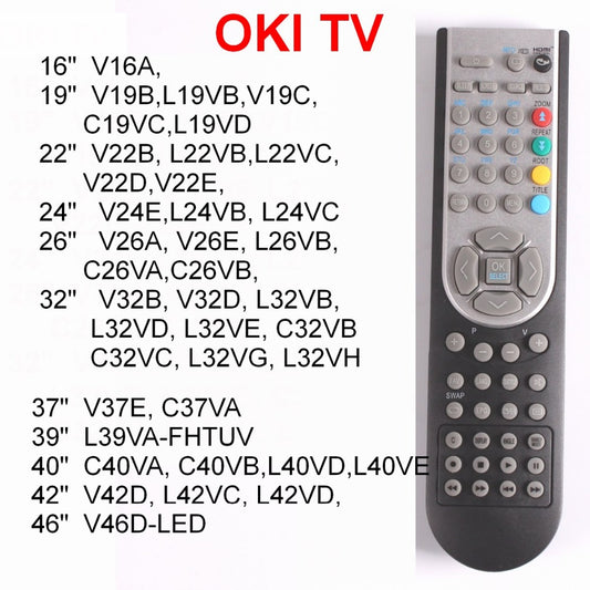 RC1900 Remote control for OKI TV 16, 19, 22, 24, 26, 32 inch,37,40,46",V19,L19,C19,V22,L22,V24,L24,V26,L26,C26,V32,L32,C32 V37