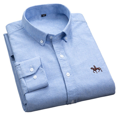 S-6XL Plus tamaño nueva tela de OXFORD 100% algodón excelente cómodo slim fit collar de los hombres de negocios casuales camisas tops