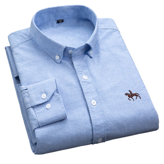 S-6XL Plus tamaño nueva tela de OXFORD 100% algodón excelente cómodo slim fit collar de los hombres de negocios casuales camisas tops - testanother