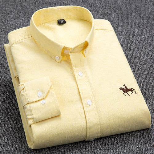 S-6XL Plus tamaño nueva tela de OXFORD 100% algodón excelente cómodo slim fit collar de los hombres de negocios casuales camisas tops