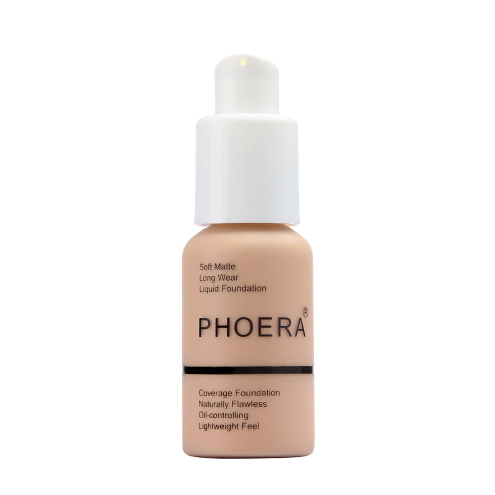 New 30ml PHOERA Matte Oil Control Concealer Liquid Foundation