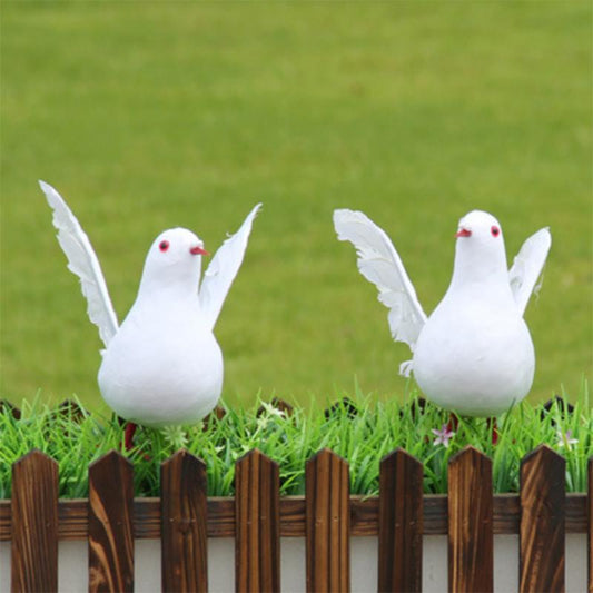 1PC Decorative Dove Artificial Foam Feather White Bird Dove for Home Wedding Decoration Ornaments Birds Crafts - testanother