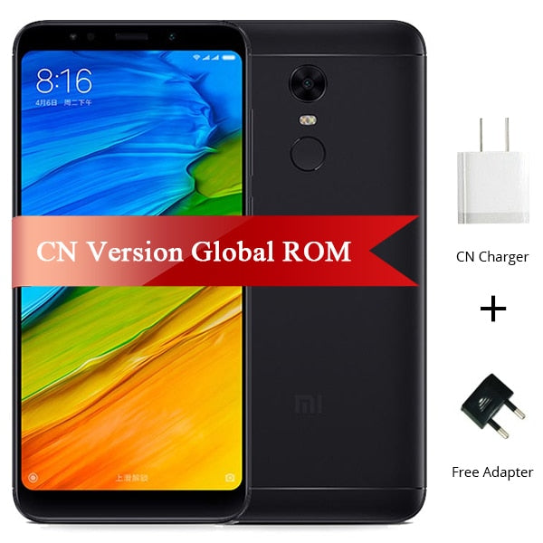 Original Xiaomi Redmi 5 Plus 4GB RAM 64GB ROM Mobile Phone Snapdragon 625 Octa Core 5.99" 18:9 Full Screen 4000mAh Battery