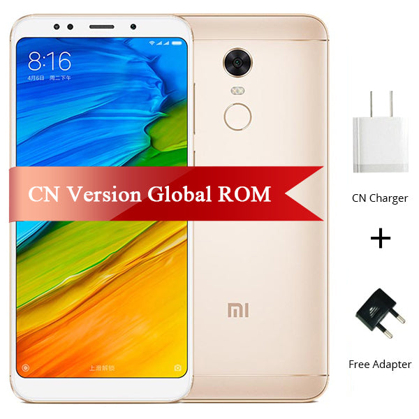 Original Xiaomi Redmi 5 Plus 4GB RAM 64GB ROM Mobile Phone Snapdragon 625 Octa Core 5.99" 18:9 Full Screen 4000mAh Battery