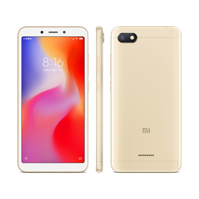 In Stock Original Global Version Xiaomi Redmi 6A 2GB 16GB 5.45" 18:9 Full Screen MTK Helio A22 Quad Core 13MP Camera Cellphone
