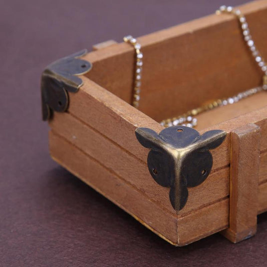 12Pcs Decorative Antique Jewelry Gift Box Corner Protector Case Decorative Bracket For Furniture Hardware - testanother
