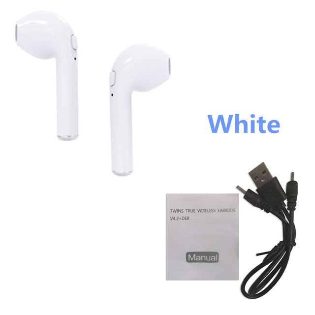 I7 i7s TWS Wireless earphone in-ear Bluetooth earphones Earbuds Headset With Mic For iphone smart phone