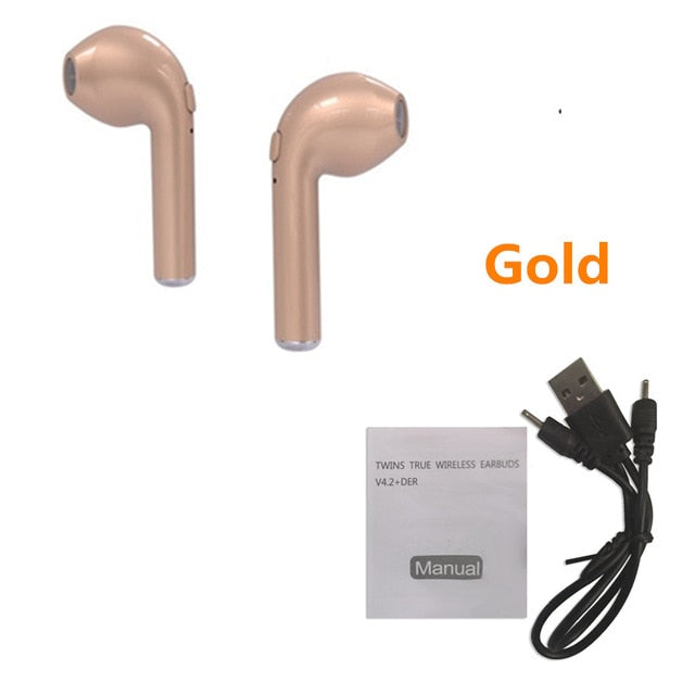 I7 i7s TWS Wireless earphone in-ear Bluetooth earphones Earbuds Headset With Mic For iphone smart phone