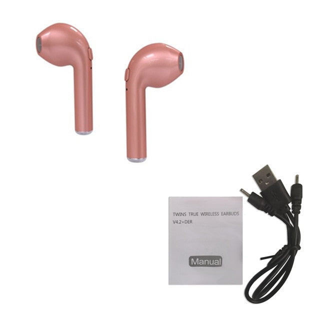 I7 i7s TWS Wireless earphone in-ear Bluetooth earphones Earbuds Headset With Mic For iphone smart phone