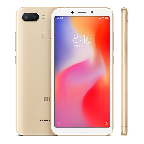 Global Version Xiaomi Redmi 6 3GB RAM 32GB ROM Smartphone Helio P22 Octa Core CPU 12MP+5MP Dual Cameras 5.45" 3000mAh Battery