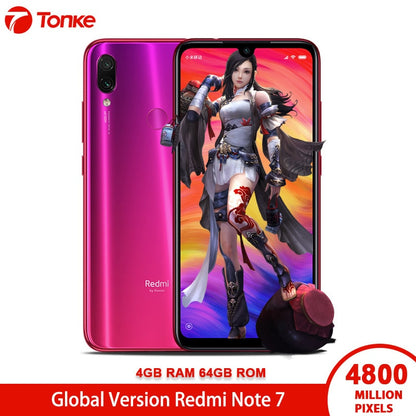 Global Version xiaomi Redmi Note 7 4GB RAM 64GB ROM cellphone Snapdragon 660 Octa Core 6.3" 19.5:9 Full Screen 48MP Dual Camera