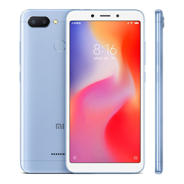 Global Version Original Xiaomi Redmi 6 3GB 32GB Smartphone Helio P22 Octa Core CPU 12MP+5MP Dual Cameras 5.45" 18:9 Full Screen