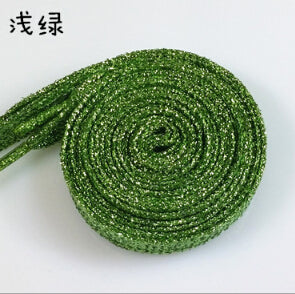 Colorful man women Shoelaces of sneakers Metallic Glitter Shiny gold shoelace silver Flat shoe laces sports running shoe lacing