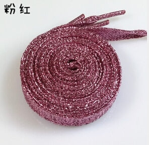 Colorful man women Shoelaces of sneakers Metallic Glitter Shiny gold shoelace silver Flat shoe laces sports running shoe lacing