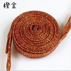 Colorful man women Shoelaces of sneakers Metallic Glitter Shiny gold shoelace silver Flat shoe laces sports running shoe lacing