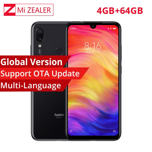 Global Version Xiaomi Redmi Note 7 4GB 64GB Mobile Phone Snapdragon 660 Octa Core 4000mAh 48MP 5MP Dual Cameras 6.3" Full Screen