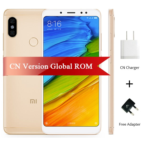 Original Xiaomi Redmi Note 5 4GB RAM 64GB ROM Mobile Phone Snapdragon 636 Octa Core 5.99" 18:9 Full Screen MIUI9 Dual Camera