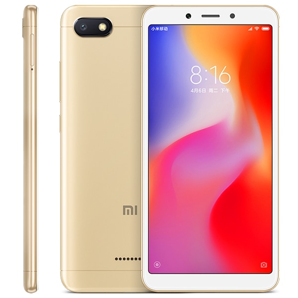 Global Version Xiaomi Redmi 6A 6 A 2GB RAM 16GB ROM Mobile Phone Helio A22 Quad Core 5.45" 18:9 Screen 13.0MP Camera 3000mAh