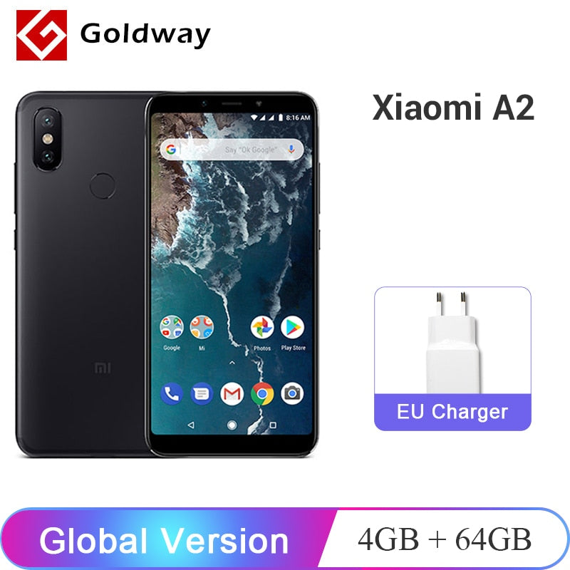 Global Version Xiaomi Mi A2 MiA2 4GB RAM 64GB ROM Mobile Phone Snapdragon 660 Octa Core 5.99" 19:9 Full Screen 20MP Dual Camera