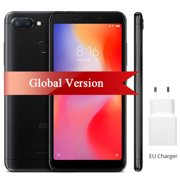 Global Version Xiaomi Redmi 6 3GB RAM 32GB ROM Mobile Phone Helio P22 Octa Core 12MP+5MP Dual Camera 5.45" 18:9 Full Screen