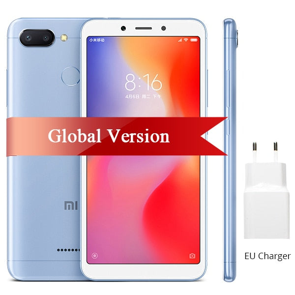Global Version Xiaomi Redmi 6 3GB RAM 32GB ROM Mobile Phone Helio P22 Octa Core 12MP+5MP Dual Camera 5.45" 18:9 Full Screen