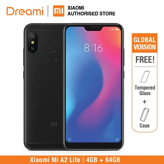 Global Version Xiaomi Mi A2 Lite 64GB ROM 4GB RAM (Black Color only) Official Rom - testanother