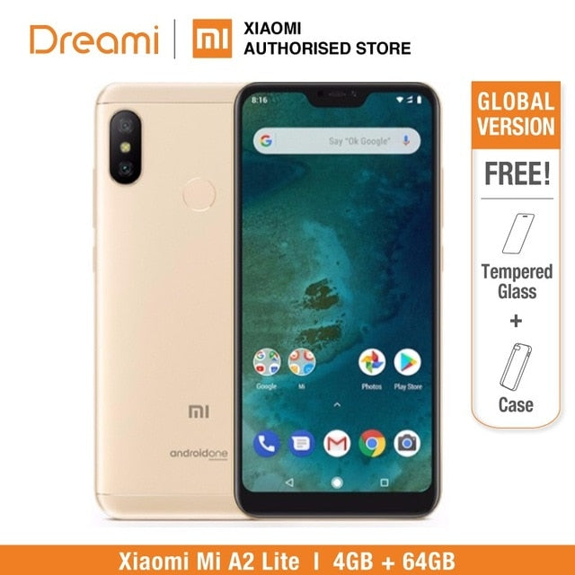 Global Version Xiaomi Mi A2 Lite 64GB ROM 4GB RAM (Black Color only) Official Rom